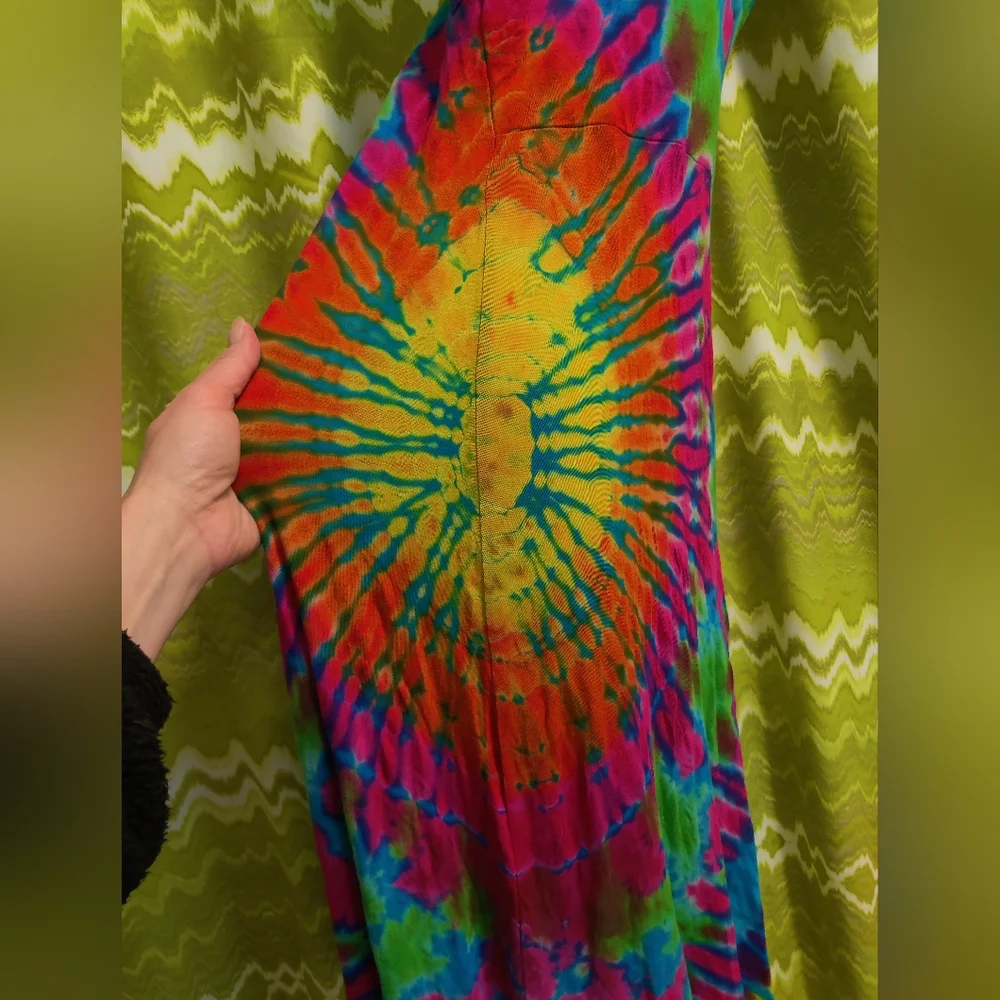 Rainbow Sunburst Tie-dye Empire Maxi Dress - Picture 4 of 8